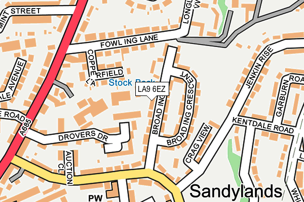 LA9 6EZ map - OS OpenMap – Local (Ordnance Survey)