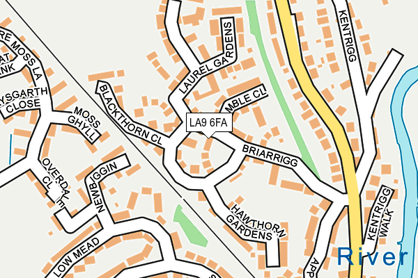 LA9 6FA map - OS OpenMap – Local (Ordnance Survey)