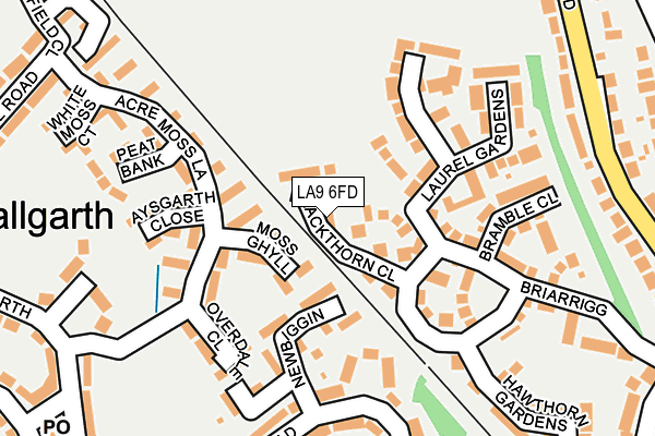 LA9 6FD map - OS OpenMap – Local (Ordnance Survey)