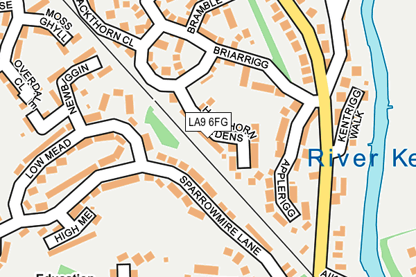 LA9 6FG map - OS OpenMap – Local (Ordnance Survey)