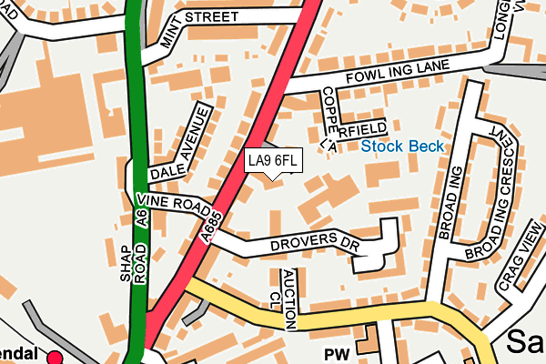 LA9 6FL map - OS OpenMap – Local (Ordnance Survey)