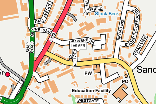 LA9 6FR map - OS OpenMap – Local (Ordnance Survey)