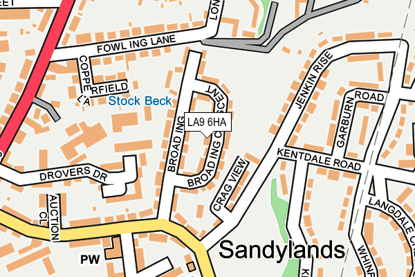 LA9 6HA map - OS OpenMap – Local (Ordnance Survey)