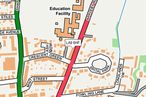 LA9 6HF map - OS OpenMap – Local (Ordnance Survey)