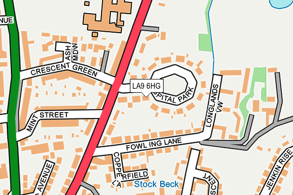 LA9 6HG map - OS OpenMap – Local (Ordnance Survey)