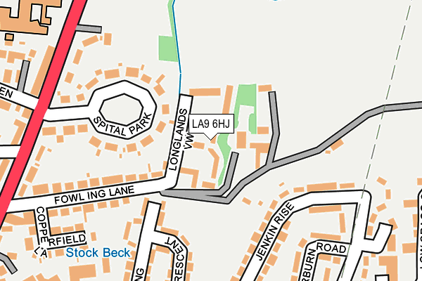 LA9 6HJ map - OS OpenMap – Local (Ordnance Survey)