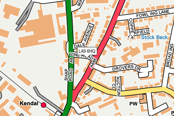 LA9 6HQ map - OS OpenMap – Local (Ordnance Survey)