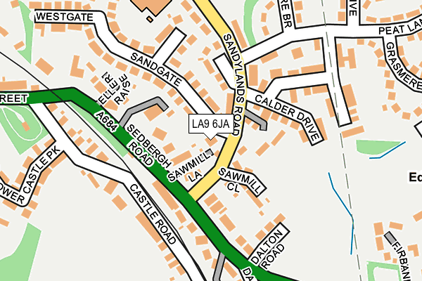 LA9 6JA map - OS OpenMap – Local (Ordnance Survey)