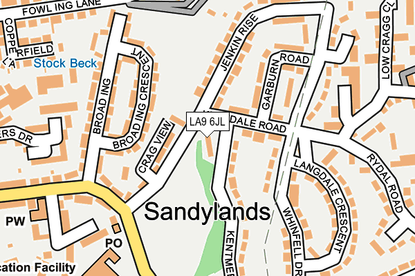 LA9 6JL map - OS OpenMap – Local (Ordnance Survey)