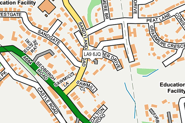 LA9 6JQ map - OS OpenMap – Local (Ordnance Survey)