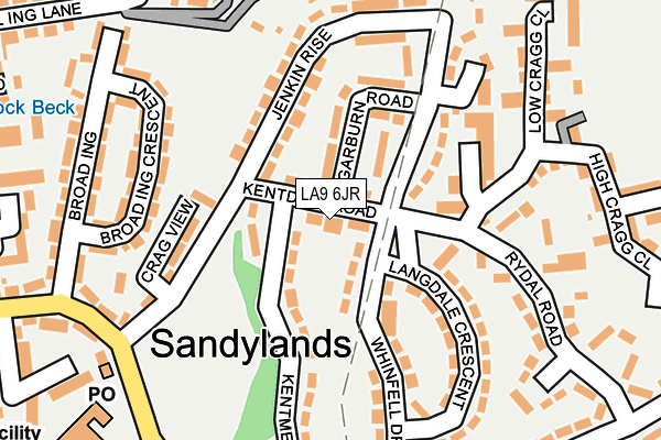 LA9 6JR map - OS OpenMap – Local (Ordnance Survey)