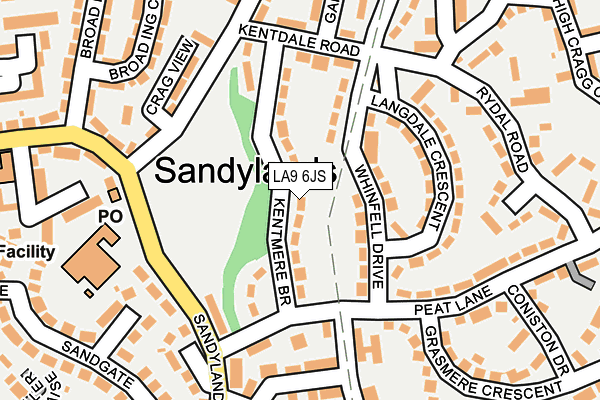 LA9 6JS map - OS OpenMap – Local (Ordnance Survey)