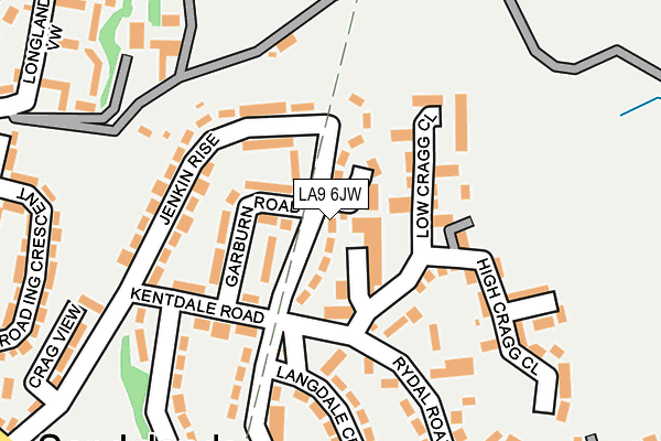 LA9 6JW map - OS OpenMap – Local (Ordnance Survey)