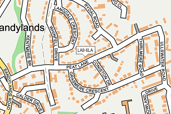 LA9 6LA map - OS OpenMap – Local (Ordnance Survey)