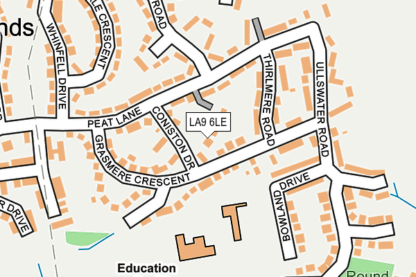 LA9 6LE map - OS OpenMap – Local (Ordnance Survey)