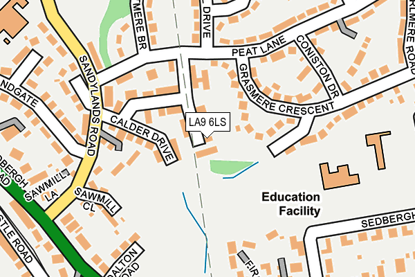 LA9 6LS map - OS OpenMap – Local (Ordnance Survey)