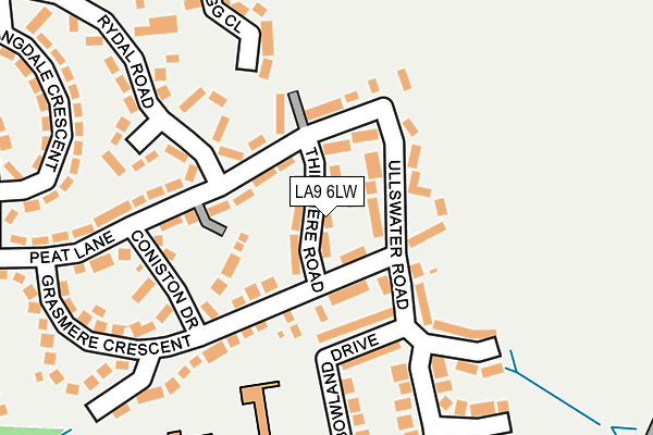 LA9 6LW map - OS OpenMap – Local (Ordnance Survey)