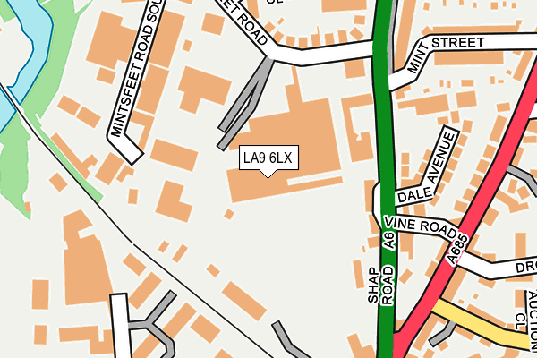 LA9 6LX map - OS OpenMap – Local (Ordnance Survey)