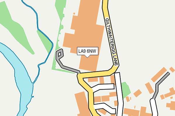 LA9 6NW map - OS OpenMap – Local (Ordnance Survey)