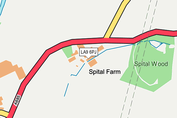 LA9 6PJ map - OS OpenMap – Local (Ordnance Survey)