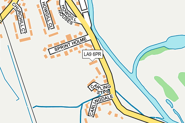 LA9 6PR map - OS OpenMap – Local (Ordnance Survey)