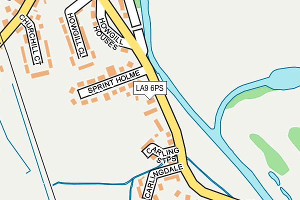 LA9 6PS map - OS OpenMap – Local (Ordnance Survey)