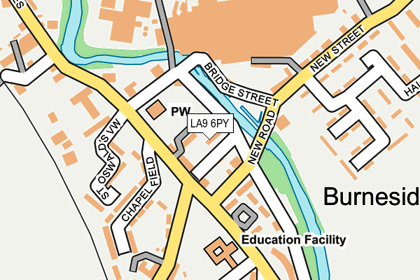 LA9 6PY map - OS OpenMap – Local (Ordnance Survey)