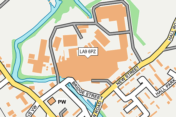 LA9 6PZ map - OS OpenMap – Local (Ordnance Survey)