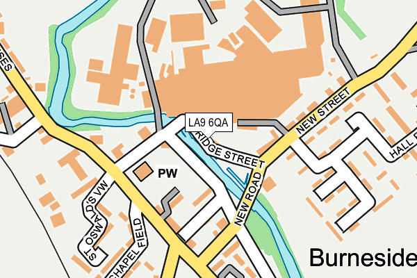 LA9 6QA map - OS OpenMap – Local (Ordnance Survey)