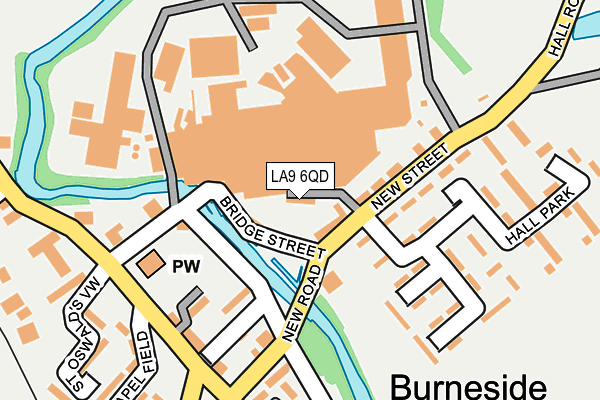 LA9 6QD map - OS OpenMap – Local (Ordnance Survey)