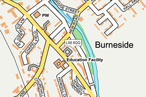 LA9 6QG map - OS OpenMap – Local (Ordnance Survey)