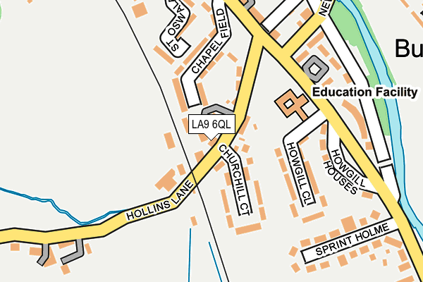 LA9 6QL map - OS OpenMap – Local (Ordnance Survey)