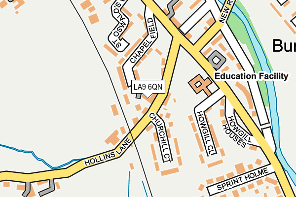 LA9 6QN map - OS OpenMap – Local (Ordnance Survey)