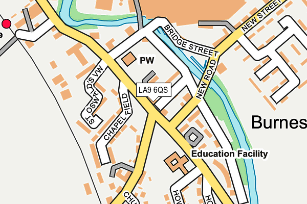 LA9 6QS map - OS OpenMap – Local (Ordnance Survey)