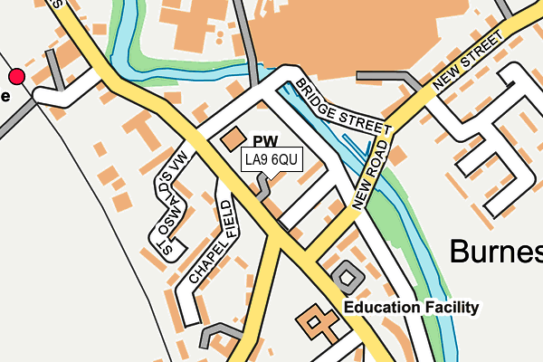 LA9 6QU map - OS OpenMap – Local (Ordnance Survey)