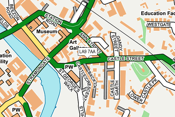 LA9 7AA map - OS OpenMap – Local (Ordnance Survey)