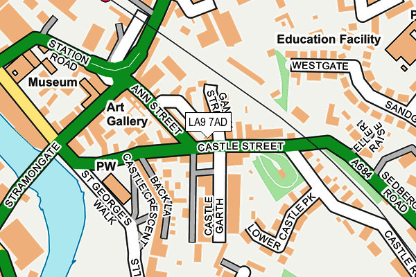LA9 7AD map - OS OpenMap – Local (Ordnance Survey)