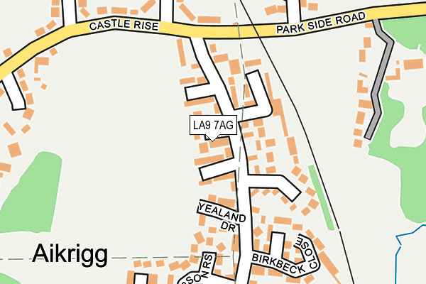 LA9 7AG map - OS OpenMap – Local (Ordnance Survey)