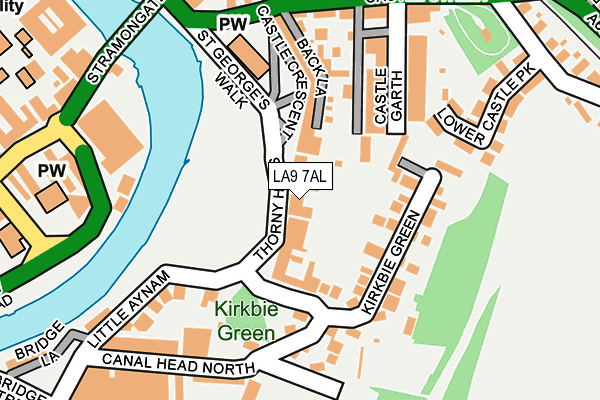 LA9 7AL map - OS OpenMap – Local (Ordnance Survey)
