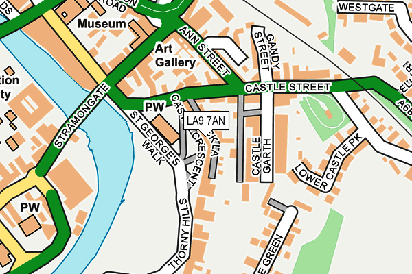 LA9 7AN map - OS OpenMap – Local (Ordnance Survey)