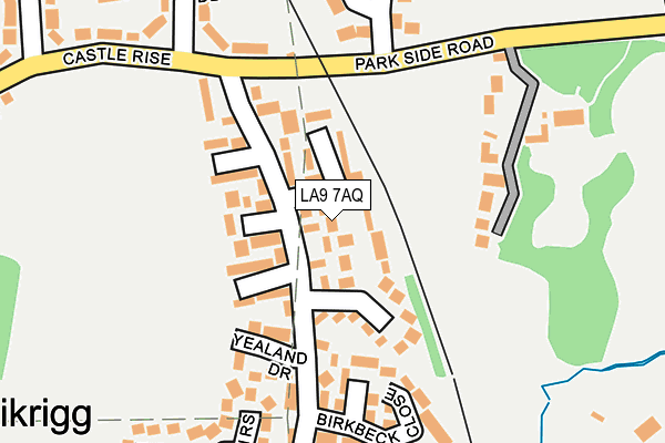 LA9 7AQ map - OS OpenMap – Local (Ordnance Survey)