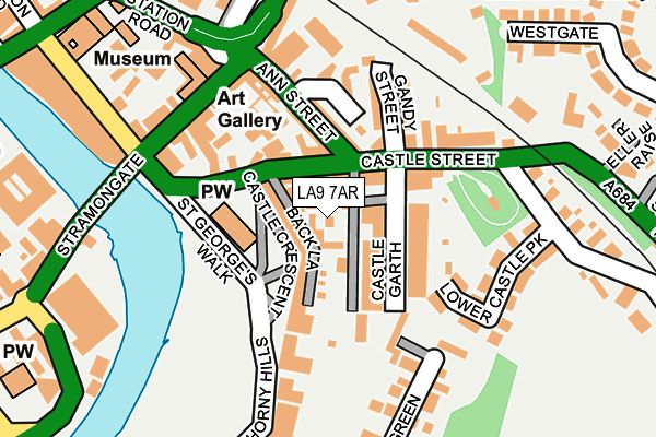 LA9 7AR map - OS OpenMap – Local (Ordnance Survey)