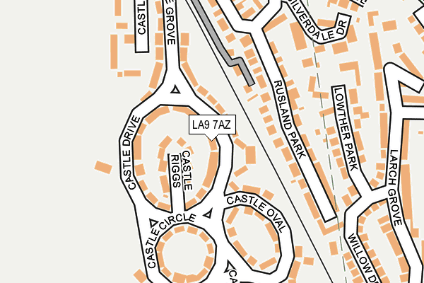 LA9 7AZ map - OS OpenMap – Local (Ordnance Survey)