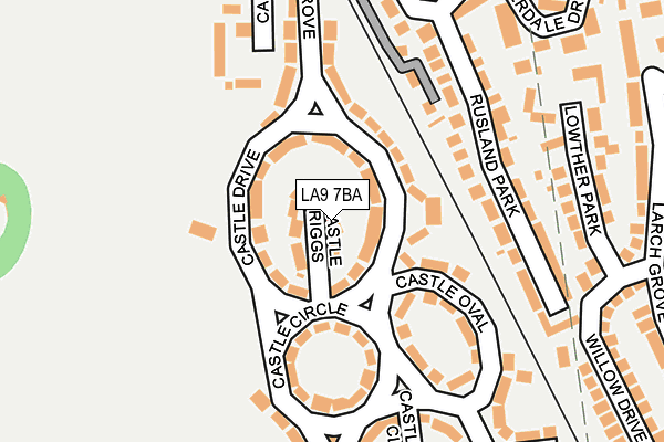 LA9 7BA map - OS OpenMap – Local (Ordnance Survey)