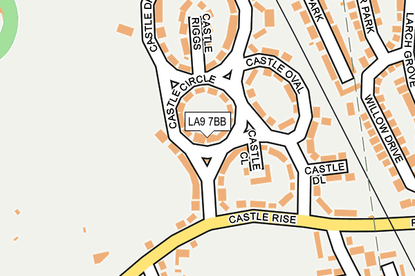 LA9 7BB map - OS OpenMap – Local (Ordnance Survey)