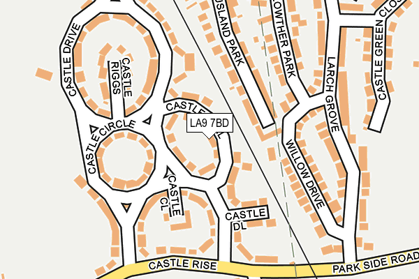 LA9 7BD map - OS OpenMap – Local (Ordnance Survey)