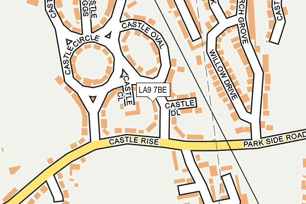 LA9 7BE map - OS OpenMap – Local (Ordnance Survey)