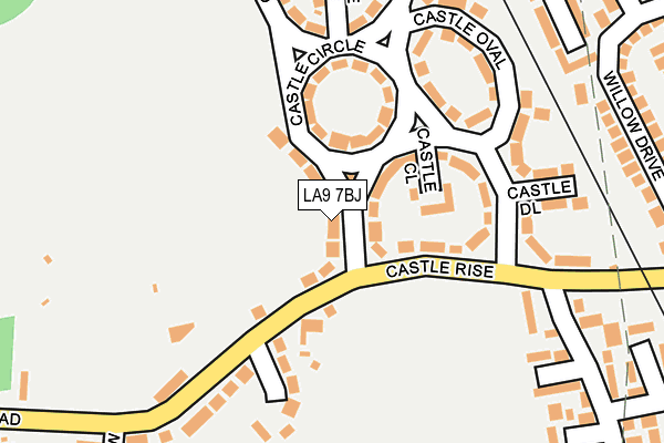 LA9 7BJ map - OS OpenMap – Local (Ordnance Survey)