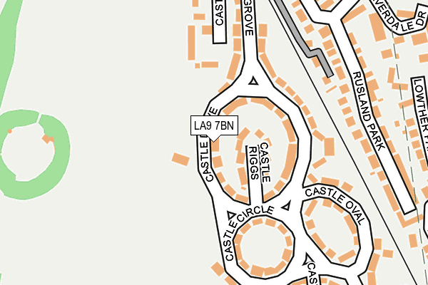 LA9 7BN map - OS OpenMap – Local (Ordnance Survey)