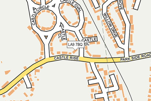 LA9 7BQ map - OS OpenMap – Local (Ordnance Survey)